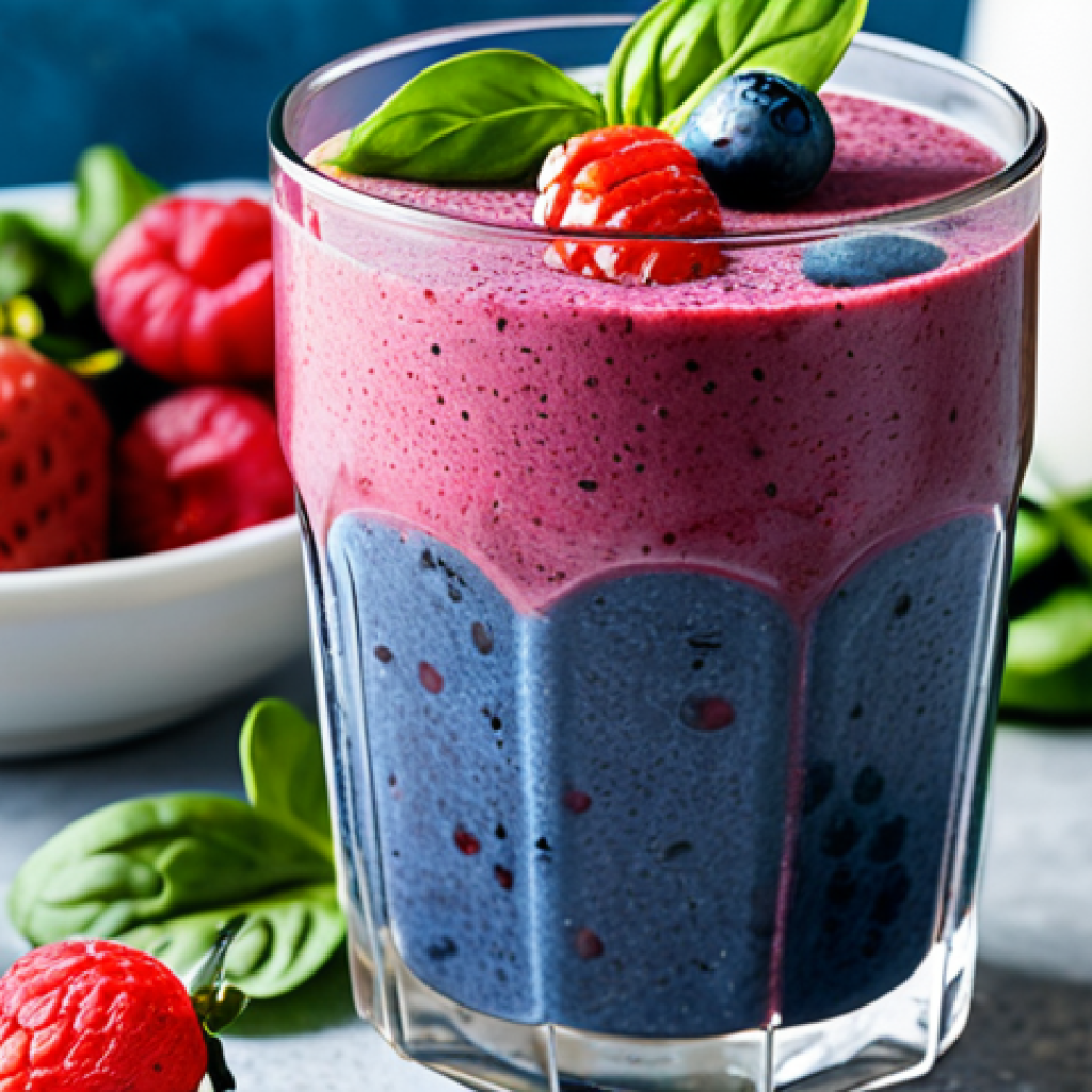 항염증 식단을 위한 간단한 레시피 - Vibrant Anti-Inflammatory Smoothie**

"A close-up shot of a colorful anti-inflammatory smoothie in a...