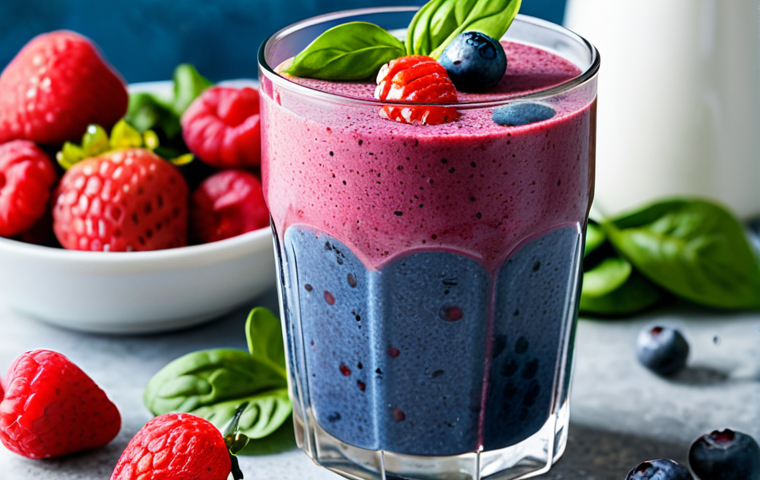 항염증 식단을 위한 간단한 레시피 - Vibrant Anti-Inflammatory Smoothie**

"A close-up shot of a colorful anti-inflammatory smoothie in a...