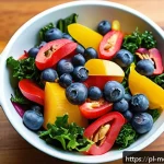 Home 18 항염증 식단을 위한 샐러드 레시피 - A vibrant, close-up image of a fresh anti-inflammatory salad bowl featuring colorful vegetables and ...